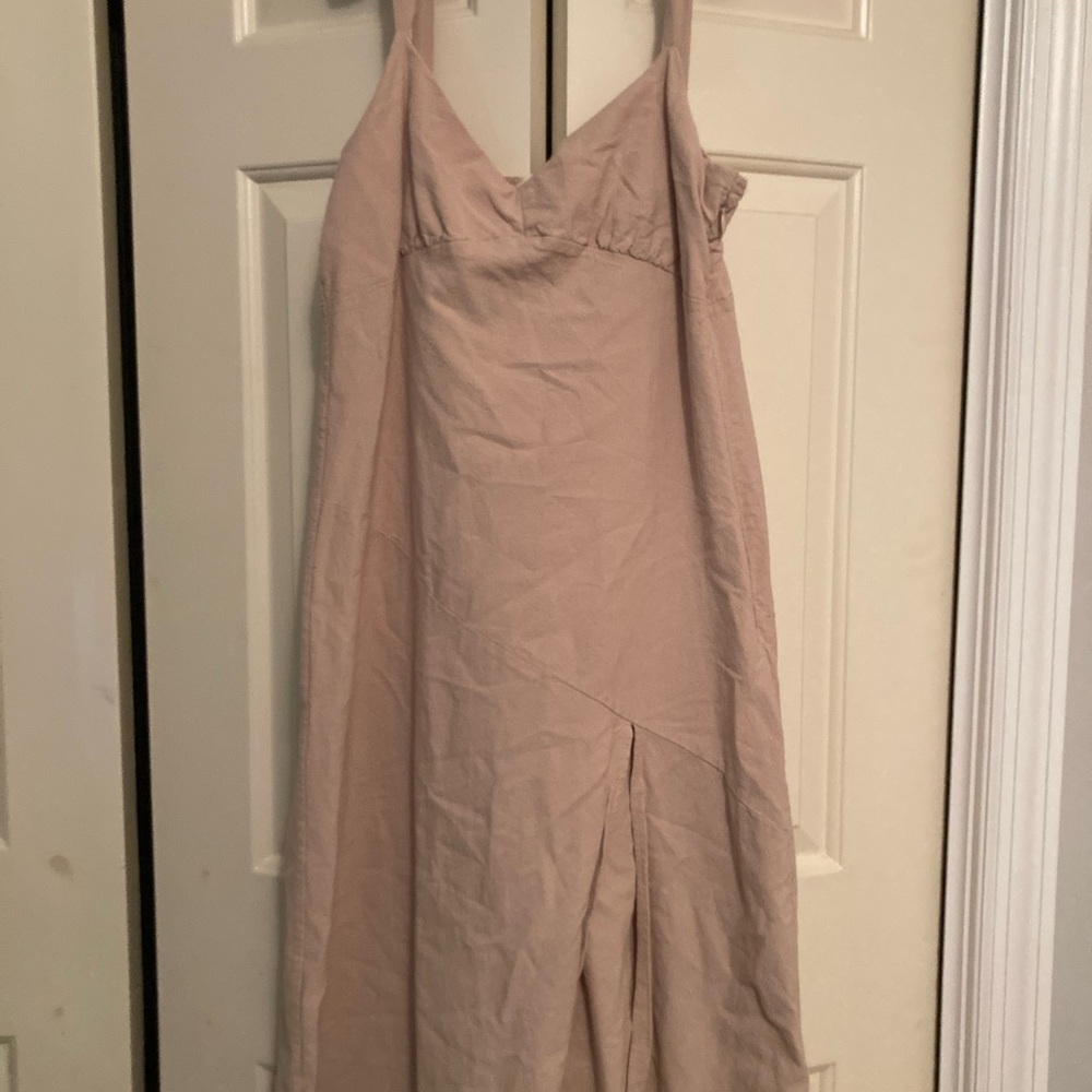 Beige linen Dress